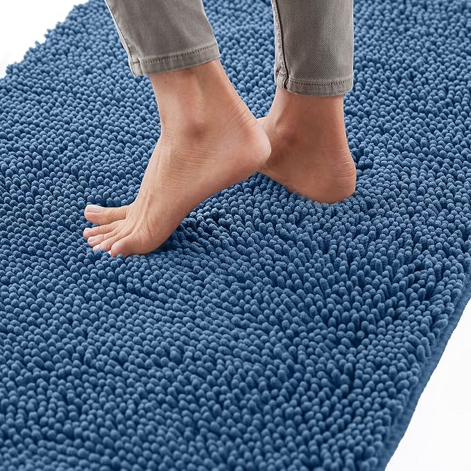 GORILLA GRIP Bath Rug Mat 30x20, Thick Soft Absorbent Chenille