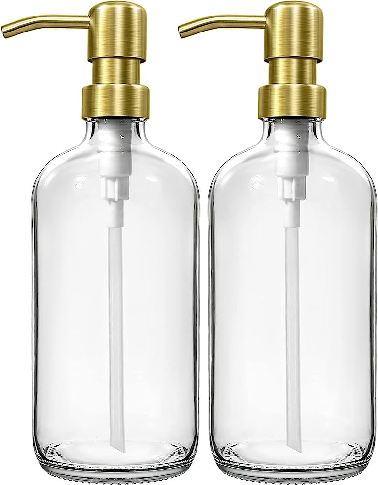 mDesign 2-Pack Plastic Soap Dispenser Pump Bottles