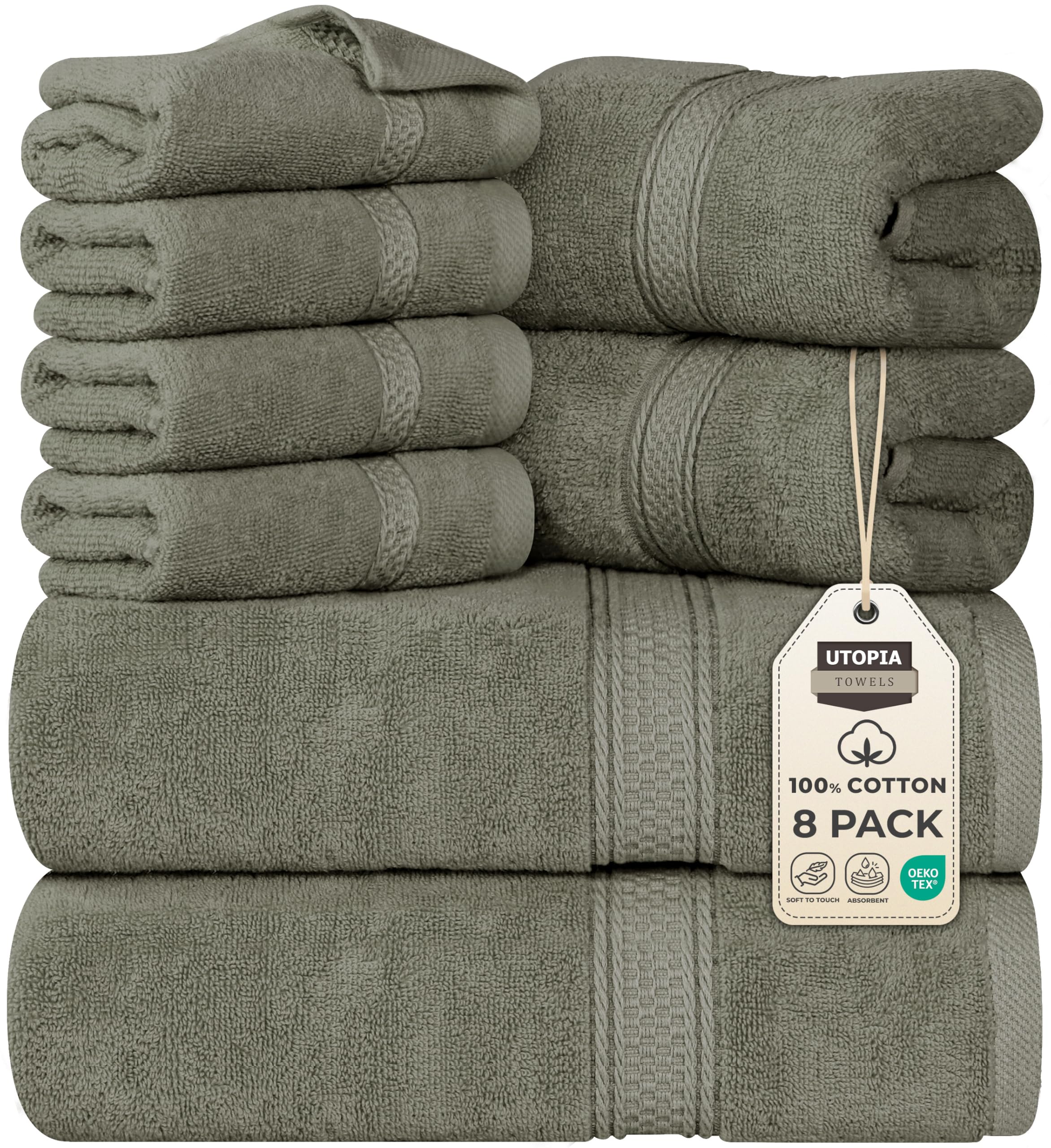 Utopia Towels 8-Piece Towel Set